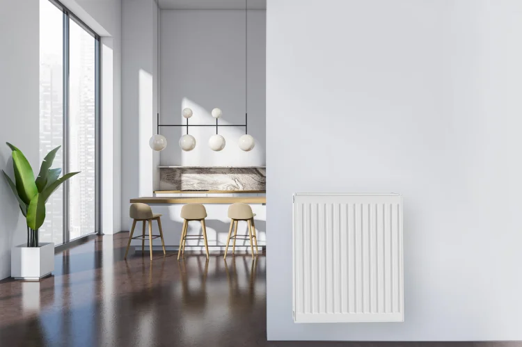 IDMAR Grzejnik stalowy V33 600x1400 trzypłytowy podłączenie dolne LEWE moc 3372W (90/70/20°C) biały RAL9016; V33600X14L