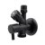 IDMAR Zawór kulowy kombinowany 1/2"x3/8"x3/4" FIGURA Y czarny mat ARGO - blister-1