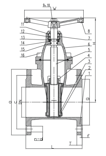 IDMAR Zasuwa z miękkim uszczelnieniem klina DN 150 typ FAF 6100 ; APF150FAF6100