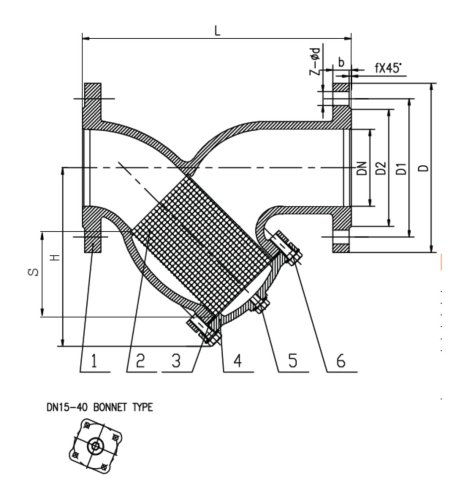 IDMAR Osadnik kołnierzowy typu DN 80 100 oczek "Y" FAF 2500; APF080FAF2500.1