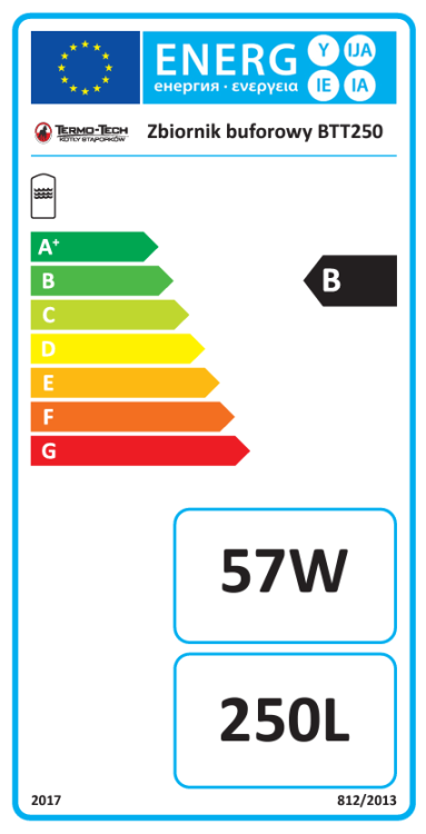 TERMO-TECH Zbiornik buforowy 250 litrów BTT-250 stojący; 001ZBI-BUF-250