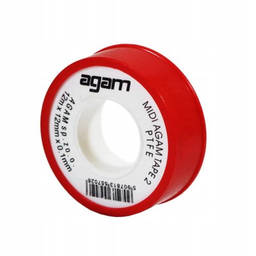 Taśma teflonowa MIDI AGAM Tape2 do wody 0,1mm x 12mm x 12m