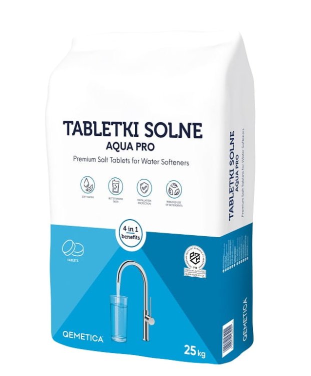 Tabletki solne AQUA PRO do systemów uzdatniania wody 25kg