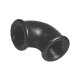 IDMAR Kolano 3/8" nakrętne czarne A1 GW/GW (DN10); AIZCK015WW.NK