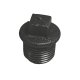 Korek z obrzeżem 3/8" (DN10) T9 czarny; AIZCKR010.NK