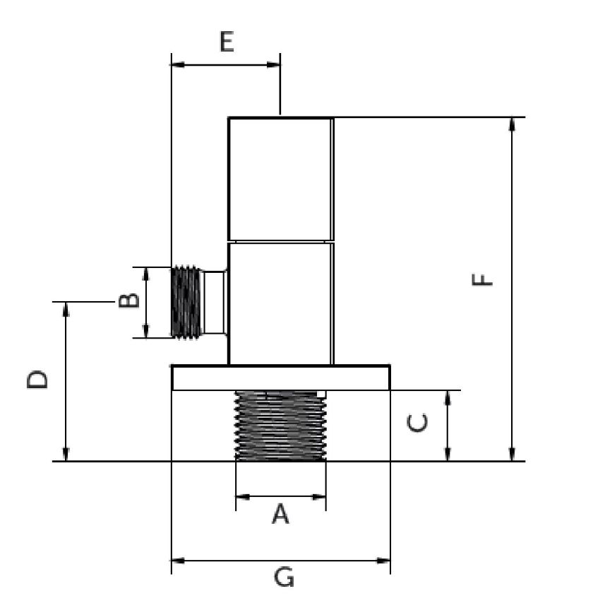 Zawór kątowy 1/2 x 3/8 z głowicą ceramiczną model 1001 chrom