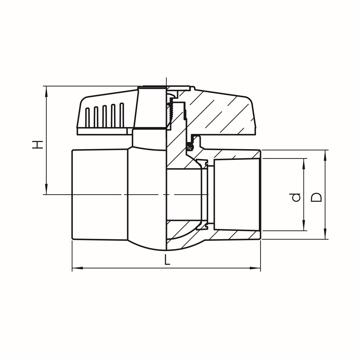 IDMAR Zawór kulowy 1/2 PVC