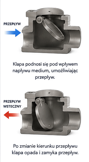 Zawór zwrotny klapowy