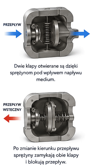 Zawór zwrotny motylkowy
