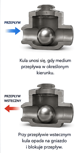 Zawór zwrotny kulowy