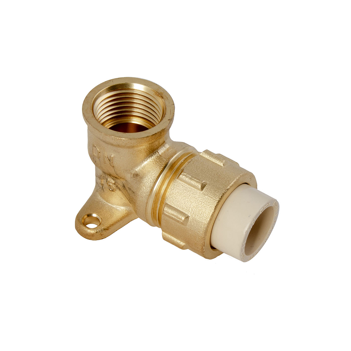 IDMAR Kolano CPVC mosiężne 1/2" z półśrubunkiem system klejony-1