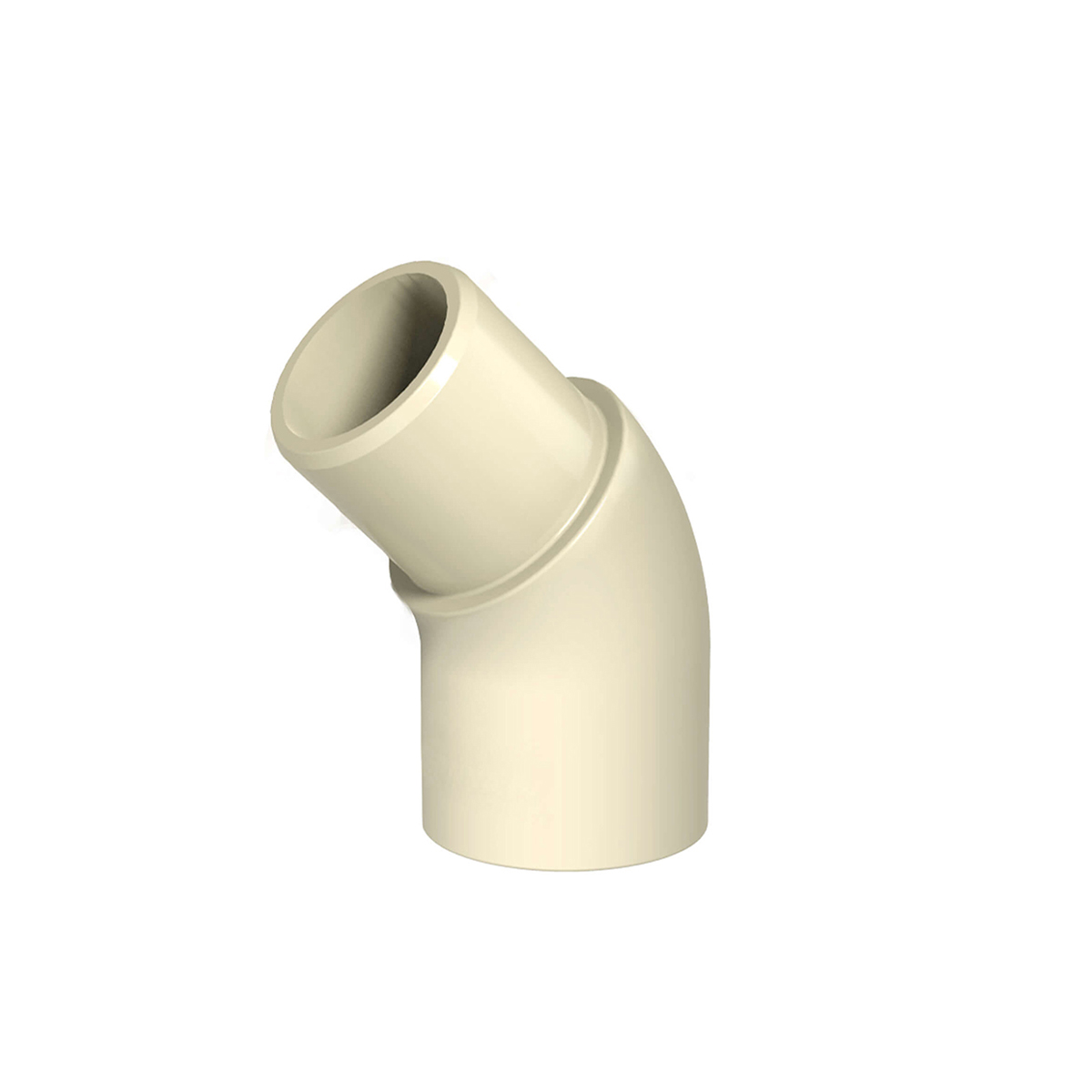 IDMAR Kolano nyplowe 1/2cala 45stopni CPVC do wody system klejony - ciepła woda kod produktu CPVCKKW015XKZ015-45.302