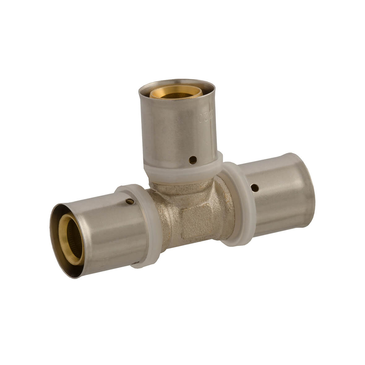 IDMAR Trójnik PEX 25 x 25 x 25mm równoprzelotowy do wody system zaprasowywany; PEXSZT25.4039
