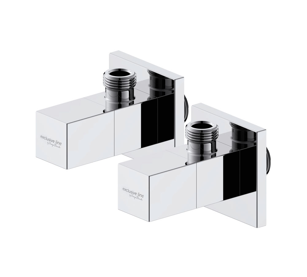 Zawór kąt. 1/2" x 3/8" z głowicą cer. 1001 Kpl 2szt. AGORA bilster-1