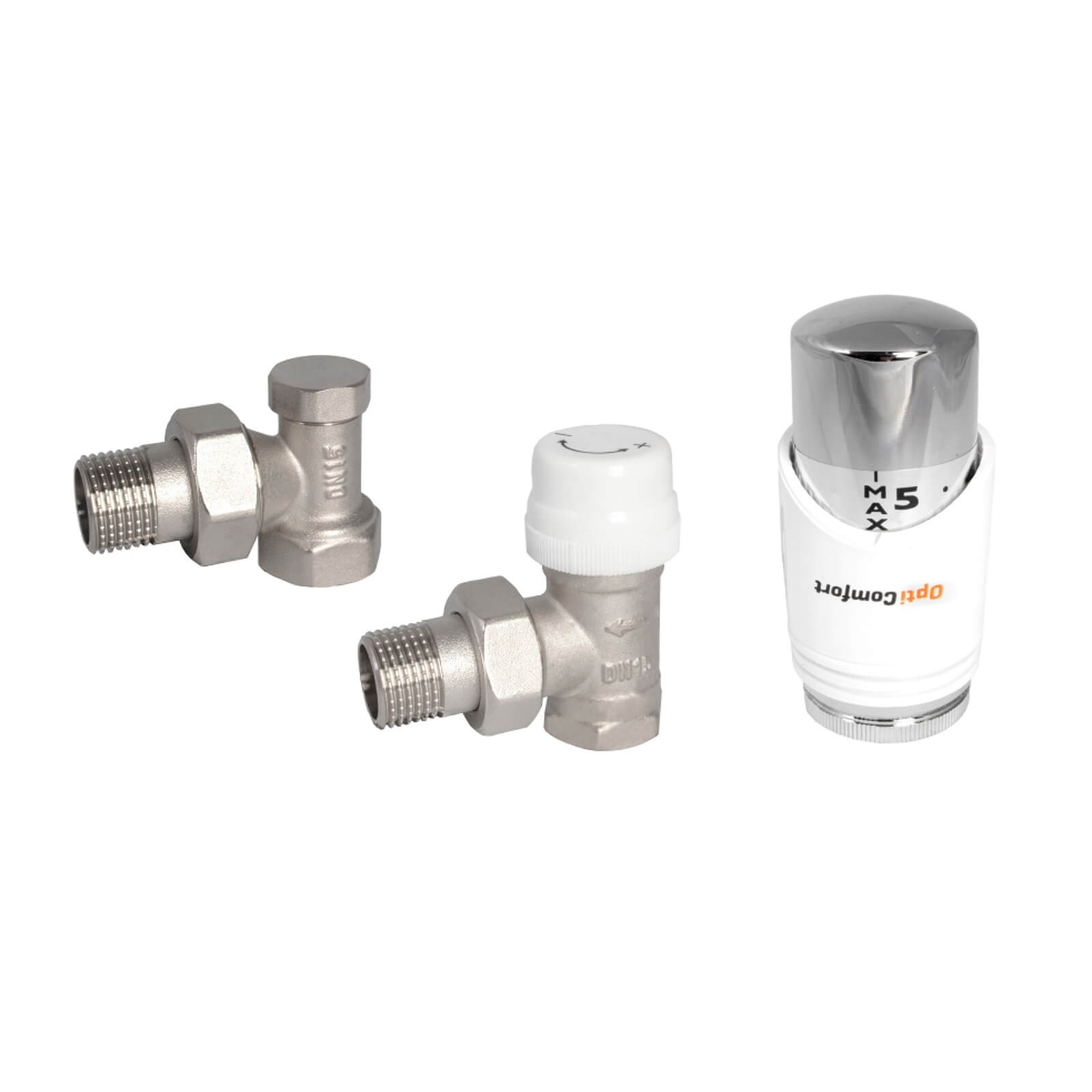 OPTICOMFORT Zestaw termostatyczny kątowy do grzejnik kod produktu  ZTK.1005